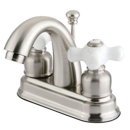 KINGSTON BRASS 4" Centerset Bathroom Faucet, Brushed Nickel GKB5618PX